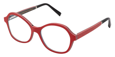 Gold & Wood® KIRA G&W KIRA 41 51 - 41 - Glossywood/Cherry Red Bolivar/Red Tanganyika/Grey Bolivar Eyeglasses