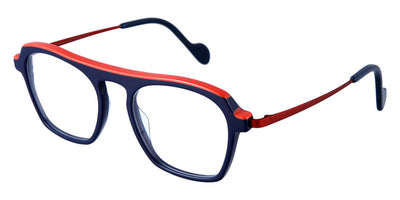 NaoNed® Klez NAO Klez 63004 52 - Dark Blue and Solid Vintage Orange Eyebrow / Matte Paprika Orange Eyeglasses