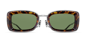 Matsuda® M3124 MTD M3124 Tokyo Tortoise/Brushed Silver/Sage Green 51 - Tokyo Tortoise/Brushed Silver / Sage Green Sunglasses