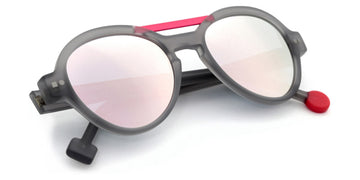 Sabine Be® Mini Be Hype Sun T49 - Matte Translucent Gray / Satin Neon Pink Sunglasses