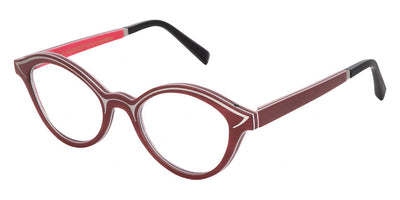 Gold & Wood® MYA G&W MYA 61 47 - 61 - Graphywood/Burgundy Bolivar/Fuchsia Curly Maple Eyeglasses