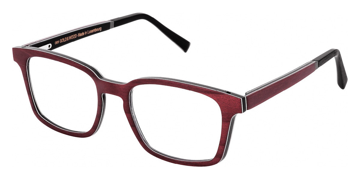 Gold & Wood® NODUS G&W NODUS 07 51 - 07 - Burgundy Bolivar/Ebony Tanganyika Eyeglasses