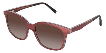 Gold & Wood® NORMA G&W NORMA 03 57 - 03 - Burgundy Bolivar/Grey Bolivar Eyeglasses