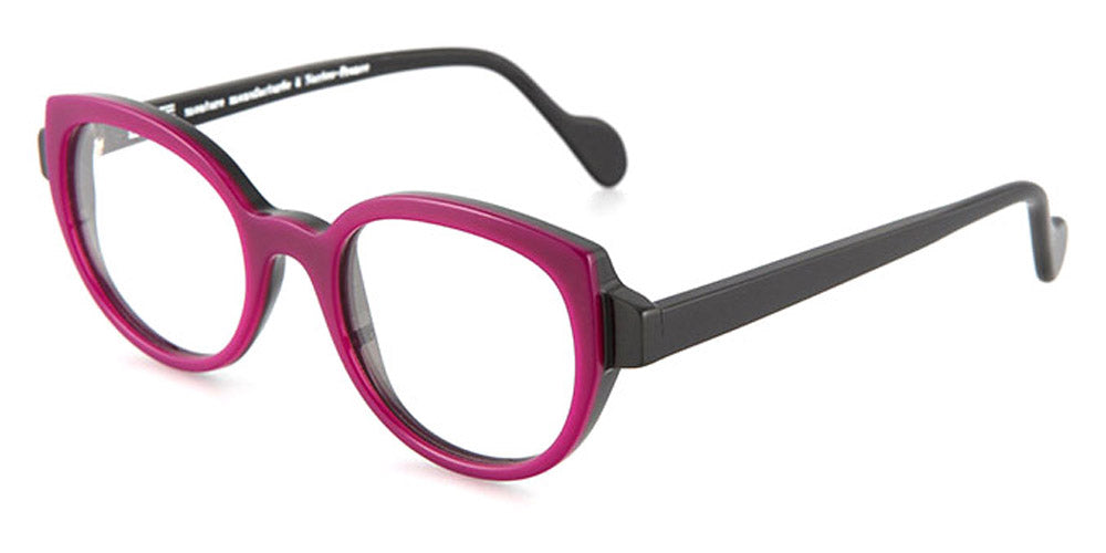 NaoNed® Paoul NAO Paoul C008 46 - Aubergine and Dark Grey / Dark Grey Eyeglasses