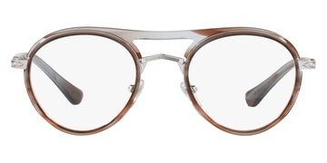 Persol® PO2485V - Striped Gray Gradient Striped Brown Eyeglasses