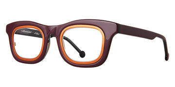 L.A.Eyeworks® RAMBLER  LA RAMBLER 222502 47 - Raisinette with Toasty Orange Insert Eyeglasses