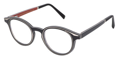 Gold & Wood® RAN G&W RAN 60 47 - 60 - Graphywood/Ebony Tanganyika/Burgundy Bolivar Eyeglasses