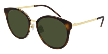 Saint Laurent® SL 446/F SLIM - Gold / Green Sunglasses