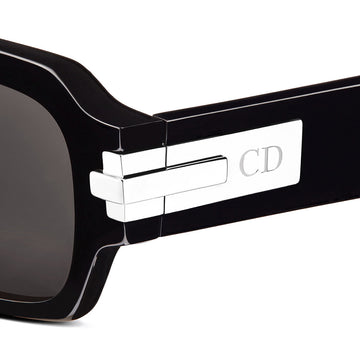 Dior® DiorBlackSuit XL S1I CD DIORBLKSUIT XL S1I 10A0 54 - Silver Metal And Black 10A0 Sunglasses