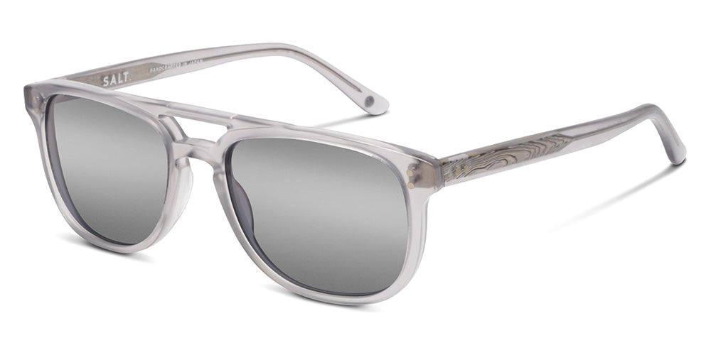 SALT.® VENTURA SAL VENTURA 001 57 - Matte Smoke Grey/Glass Silver Half Flash Lens Sunglasses